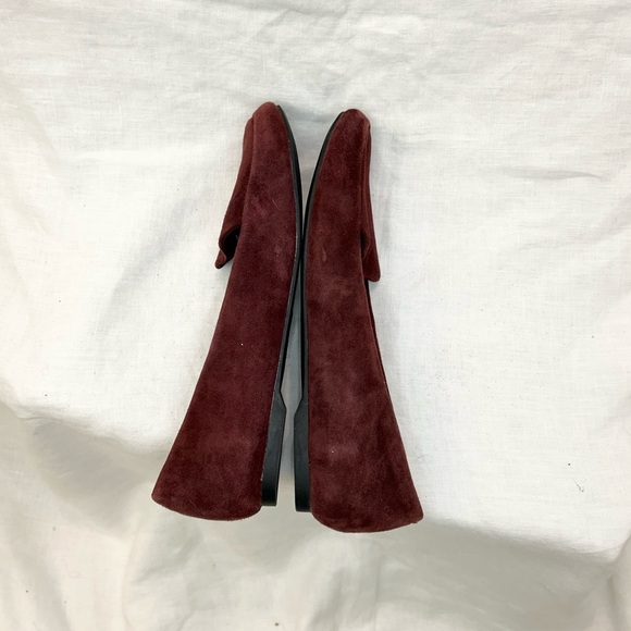 Gap Women's Burgundy/Wine Genuine Suede Leather Slip on Loafer - Picture 9 of 12